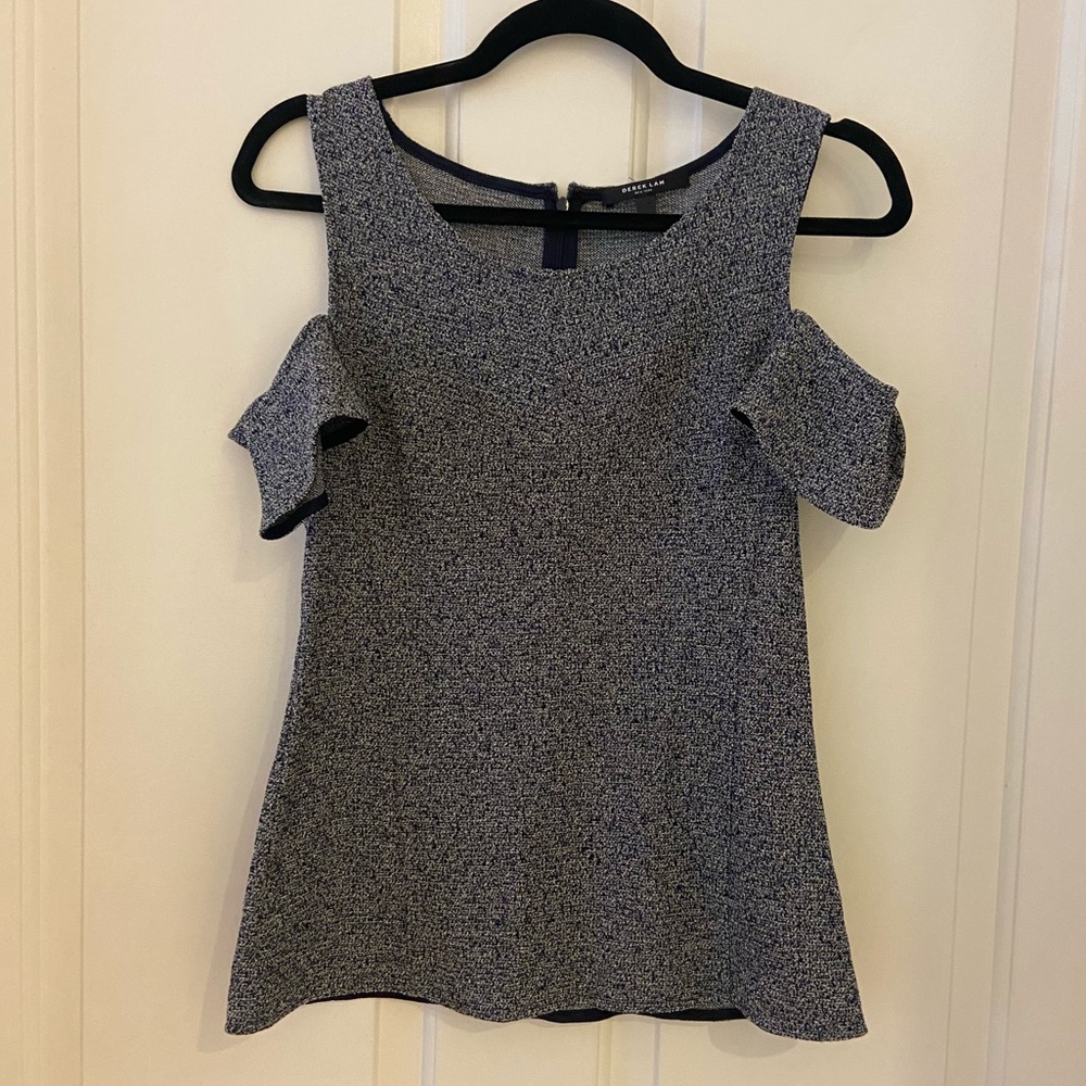 Derek Lam 10 Crosby Gray Off-The-Shoulder Top Size 0